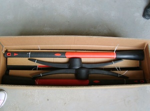 Pioches de qualité industrielle à faire soi-même avec manche en fibre de verre <span class=keywords><strong>et</strong></span> tête en acier forgé pour le jardinage, le camping <span class=keywords><strong>et</strong></span> la survie - Product Image 2