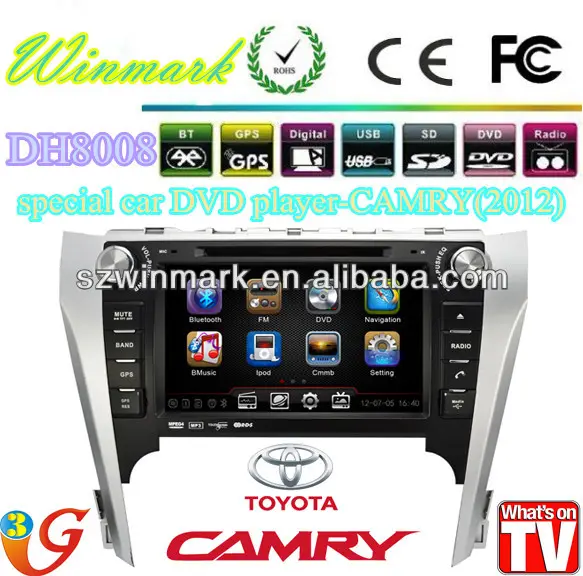 Tela de toque digital capacitivo 8'' 2 din TFT LCD carro especial DVD GPS para Toyota Camry radio/bluetooth/ipod/gps/3g/etc carr