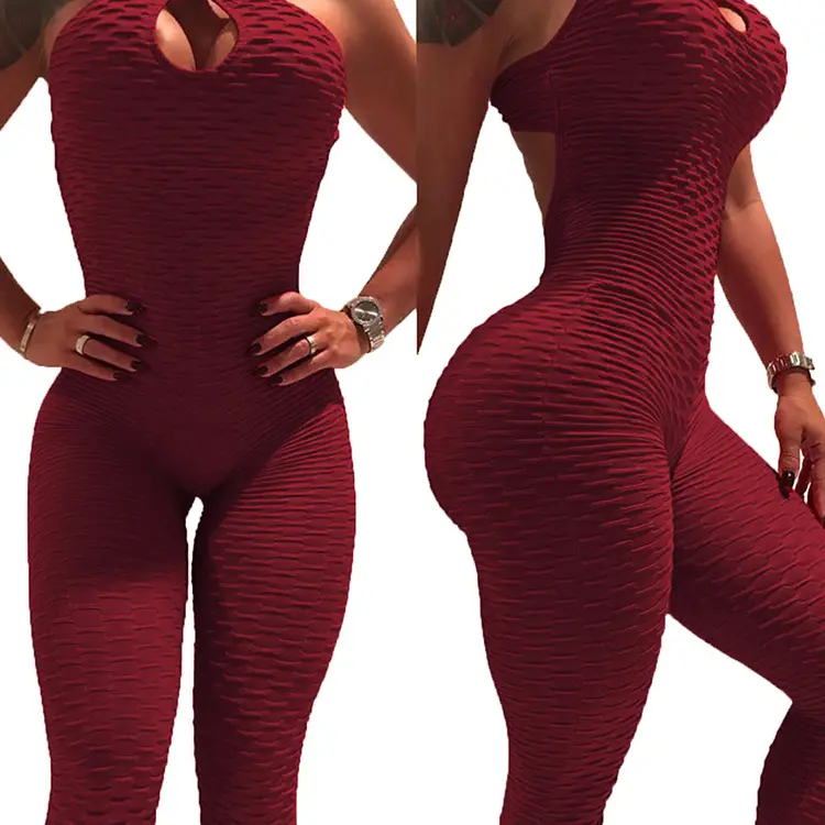 Hexin Groothandel Nieuwe Lijst Sexy Butt Lifter Heupen Rug Kruis Eendelig Dames Dames Sport Jumpsuit