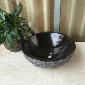 Chậu rửa mặt bằng đá cẩm thạch đen tự nhiên đánh bóng cao cấp hình chữ nhật dùng trang trí phòng tắm trong nhà - Product Image 6