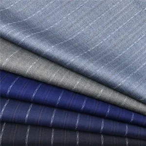 New Sọc Polyester Viscose/Rayon Vải Suiting Của Người Đàn Ông Phù Hợp Với Quần Quần Phù Hợp Với TR Vải