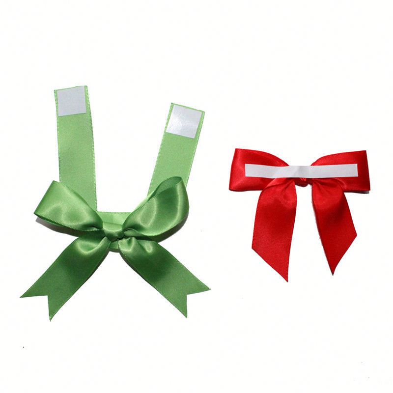 Customizable Gift Ribbons Easy-to-Apply Ribbon Bows with Pre-Attached Double-Sided Tape Available in Multiple Colors Styles