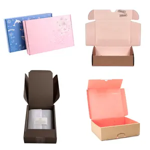 Индивидуальная цветная упаковочная бумага, самоблокирующаяся коробка для почтовых отправлений из гофрированного картона
