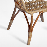 Chaise en rotin naturel de conception de loisirs moderne de haute qualité pour meubles de salon extérieur directement du fabricant d'Indonésie