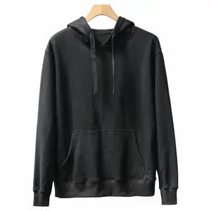 कस्टम मेड व्यक्तिगत mens/महिलाओं बड़े क्रू गर्दन hoodies नरम सादे काले hooded sweatshirt