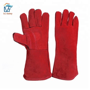 <span class=keywords><strong>Seguridad</strong></span> Industrial equipment cowhide leather hand protect gloves welding - Product Image 1