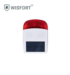 Sirena estroboscópica inalámbrica para exteriores alimentada por energía Solar con luz de Flash roja 110db para alarma de seguridad para el hogar - Product Image 5