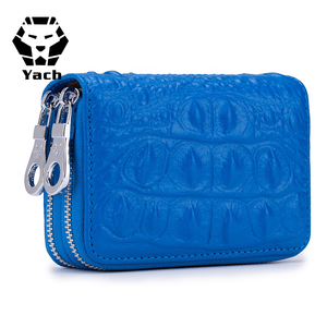 En gros personnalisé à la main en cuir <span class=keywords><strong>or</strong></span> noir coloré mode passeport porte-cartes à glissière porte-monnaie mini sac à main - Product Image 3