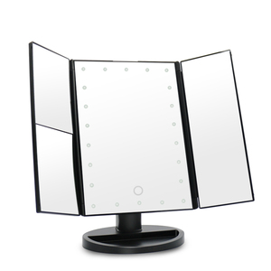IFINE Écran tactile réglable 22 LED <span class=keywords><strong>Miroir</strong></span> de maquillage cosmétique avec lumières Meilleures ventes Charge USB <span class=keywords><strong>Miroir</strong></span> de bureau à <span class=keywords><strong>180</strong></span> degrés - Product Image 4