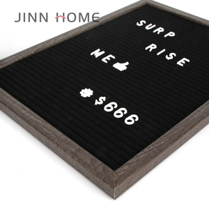 Jinnhome 12*16 Tablero de letras de fieltro negro con 340 letras y soporte de madera náutica Letrero de pared gris oscuro hecho a mano por cajas de madera - Product Image 4