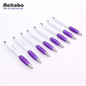 Reliabo 批发促销印刷可伸缩塑料紫色圆珠笔