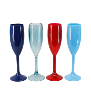 Verres à <span class=keywords><strong>champagne</strong></span> de couleur 180 ml 6 oz en gros, verres à <span class=keywords><strong>champagne</strong></span> rose bon marché, verres à cocktail en plastique - Product Image 3