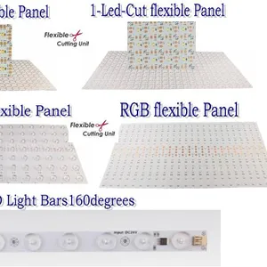IP20 CCT Dapat Disesuaikan LED CRI90 4in1 RGBW CRI95 Kualitas Tinggi Fleksibel Lampu Latar Pemotongan Tanah Led Lembar Panel Dapat Dipotong