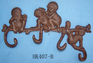 Ventes directes d'usine coulée fer métal chat crochet mural décoratif pour la décoration intérieure - Product Image 3
