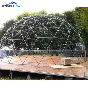geodesic pvc glass glamping geodome 2 person 4m tent connector glampung greenhouse house steel frame luxury tent 4m