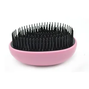 Plastic egg round portable detangle half shape round wet hair brush Mefapo comb hair smooth massage