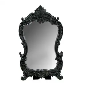 China Supplier Black Resin Scroll Frame Antiques Resin Mirrors