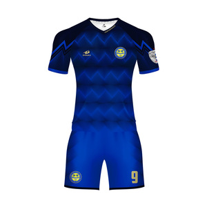 Ultima squadra di calcio blu abbigliamento sportivo da uomo maglia da calcio nome sublimato personalizza la tua maglia da calcio - Product Image 5