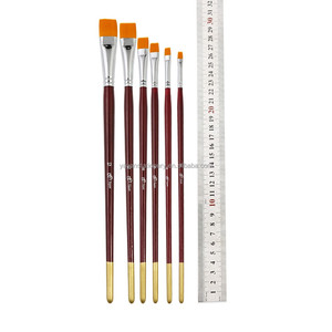 <span class=keywords><strong>Beaux</strong></span>-<span class=keywords><strong>Arts</strong></span> Fournisseur 6 PCS Synthétiques Dorés Aquarelle Artiste Pinceaux Ensemble, Brosse de Peinture Acrylique, visage Pinceaux De Peinture À L'huile - Product Image 4