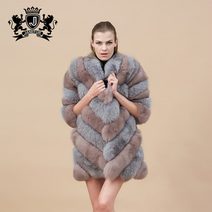 Invierno ropa de lujo real de la vendimia de las mujeres abrigo de piel de zorro - Product Image 1