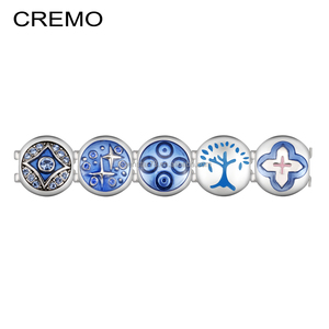Bleu Animal Arbre de Vie <span class=keywords><strong>Combinaison</strong></span> Lien Croix Femmes D'hiver Bracelet Bijoux Accessoires Micro Pave Étoiles Géométrie motif - Product Image 1