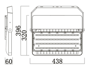 UNK-FL200D 200 W amplia vigas de fundición de aluminio Delgado zona al aire libre iluminación LED Shoebox accesorio - Product Image 2
