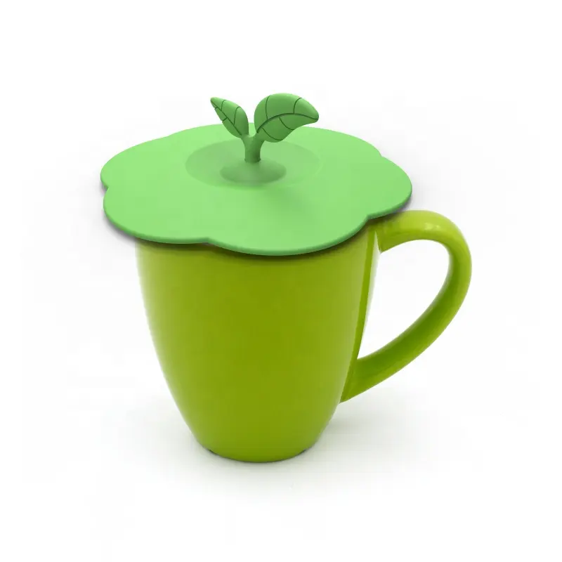 गर्म सिलिकॉन कॉफी कप ढक्कन पुनः प्रयोज्य एंटी-धूल सिलिकॉन चाय कप कवर