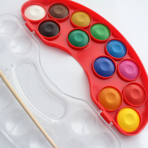 12 Color Arte Pintura B2c Venta al por mayor 28mm Oval Acuarela Pintura Set - Product Image 2