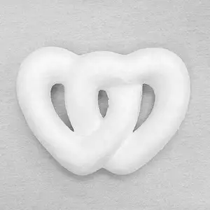 Gros coeur en polystyrène en forme de moule à vendre double coeur polystyrène mousse coeur