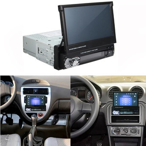 Podofo <span class=keywords><strong>Radio</strong></span> de Audio Estéreo de Coche BT <span class=keywords><strong>1Din</strong></span> 7 "HD Monitor de Pantalla Táctil Retráctil DVD MP5 SD FM Reproductor USB Cámara de Visión Trasera - Product Image 2