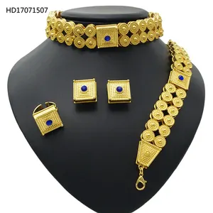 2018 Neuankömmling Günstige Halskette Set Schmuck Gold äthiopischen Schmuck Set