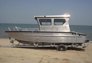 10 m commercial standard d'atterrissage en aluminium barge avec grue hydraulique 1 tonne à vendre - Product Image 5