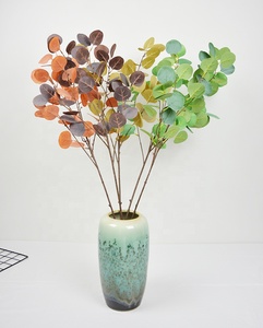 Cây Nhân Tạo Trang Trí Đám Cưới Khách Sạn Bạch Đàn Lá Xanh Vải Xanh Cành Cây Nhựa Xanh - Product Image 3