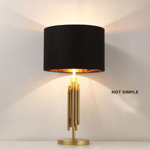 Trung Sơn Chiếu Sáng Đen Chụp Đèn Vàng Cơ Sở Ánh Sáng Đèn Bàn Cho Phòng Khách - Product Image 4