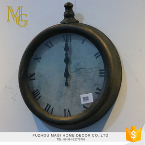 Français style décoration de la maison rustique <span class=keywords><strong>horloge</strong></span> murale chiffres romains - Product Image 1