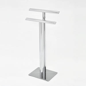 Bathroom <b>Standing</b> Simple Double Metal <b>Towel</b> <b>Rail</b> Rack - Product Image 1