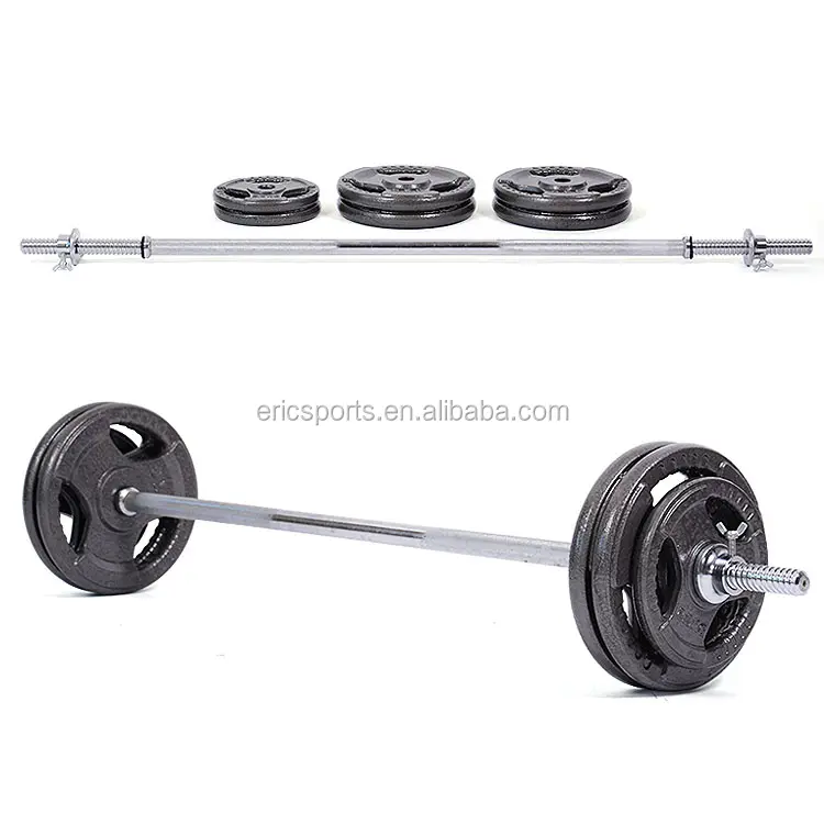 Sportveiligheid Gym Workout Gietijzer 20Kg Fitness Gewicht Tillen Barbell Bumperplaat