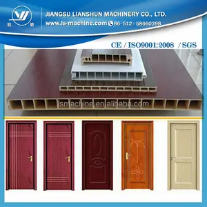 Jiangsu-Maquinaria de extrusión de plástico, PVC, WPC, madera, plástico, compuesto, puerta hueca, máquina de fabricación de tableros