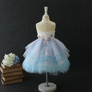 <span class=keywords><strong>Robe</strong></span> de fête <span class=keywords><strong>d</strong></span>'<span class=keywords><strong>anniversaire</strong></span> <span class=keywords><strong>rose</strong></span> à volants pour bébé fille de 6 ans, nouvelle collection - Product Image 2