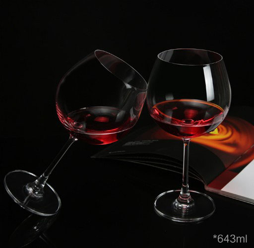 wholesale custom logo red crystal wine glass goblet balloon gin glasses
