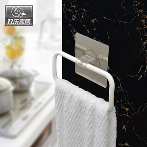 Usine en gros SHUANGQING salle de bain papier <span class=keywords><strong>porte</strong></span>-anneau pour autocollant sans poinçon en plastique support mural multifonction <span class=keywords><strong>porte</strong></span>-serviettes - Product Image 1