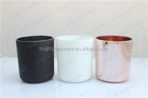 Accepteren Aangepaste Volgorde Geurkaarsen Matte Zwart Glas Kaars Potten Met Rose Gouden Deksel - Product Image 3