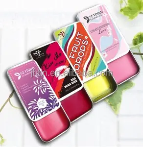 Hot sale small cosmetic packaging containers sliding tin boxes/lip balm boxes/tin box christmas