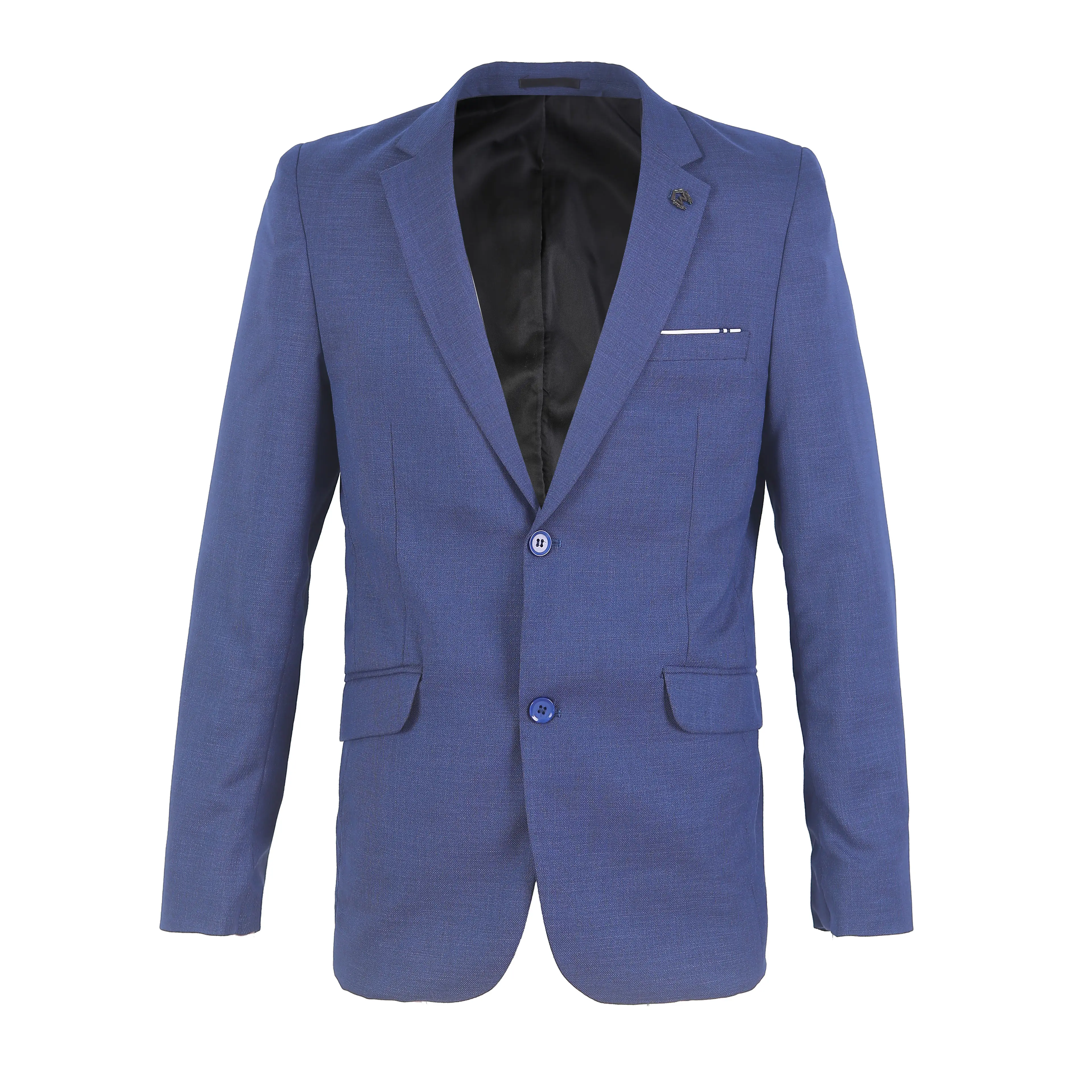 Fashion style polyester cotton fabric causal men's stylish blazer linen blazers for men with elbow patches