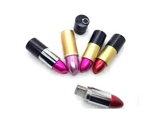 Lipstick design usb pen drive metal flash drive 16GB memory stick for promotion gift