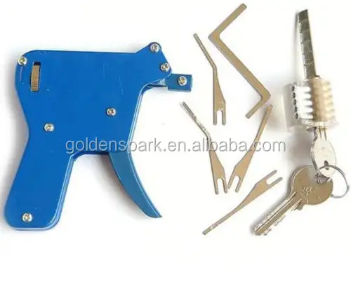 SET DIY PICKING Gun Manual Lock Pick Locksmith Door Opener Bump Key Lockpicking