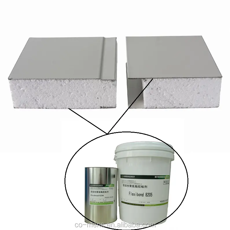 Two part polyurethane/ PU adhesive glue for EPS/XPS sandwich panel structural bonding