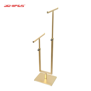 <span class=keywords><strong>Boutique</strong></span>-expositor de bolsas ajustables de acero inoxidable con recubrimiento dorado/cromado, estante en T para Centro Comercial - Product Image 2