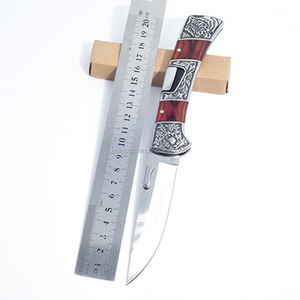 Workpro — couteau pliant avec manche en bois, couteaux de poche de survie en cadeau - Product Image 1