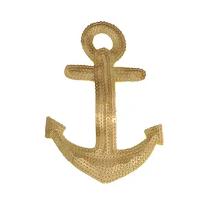 Self Adhesive Anchor Sequin Applique Beaded Patch Motif Sewing Crafts Supplies